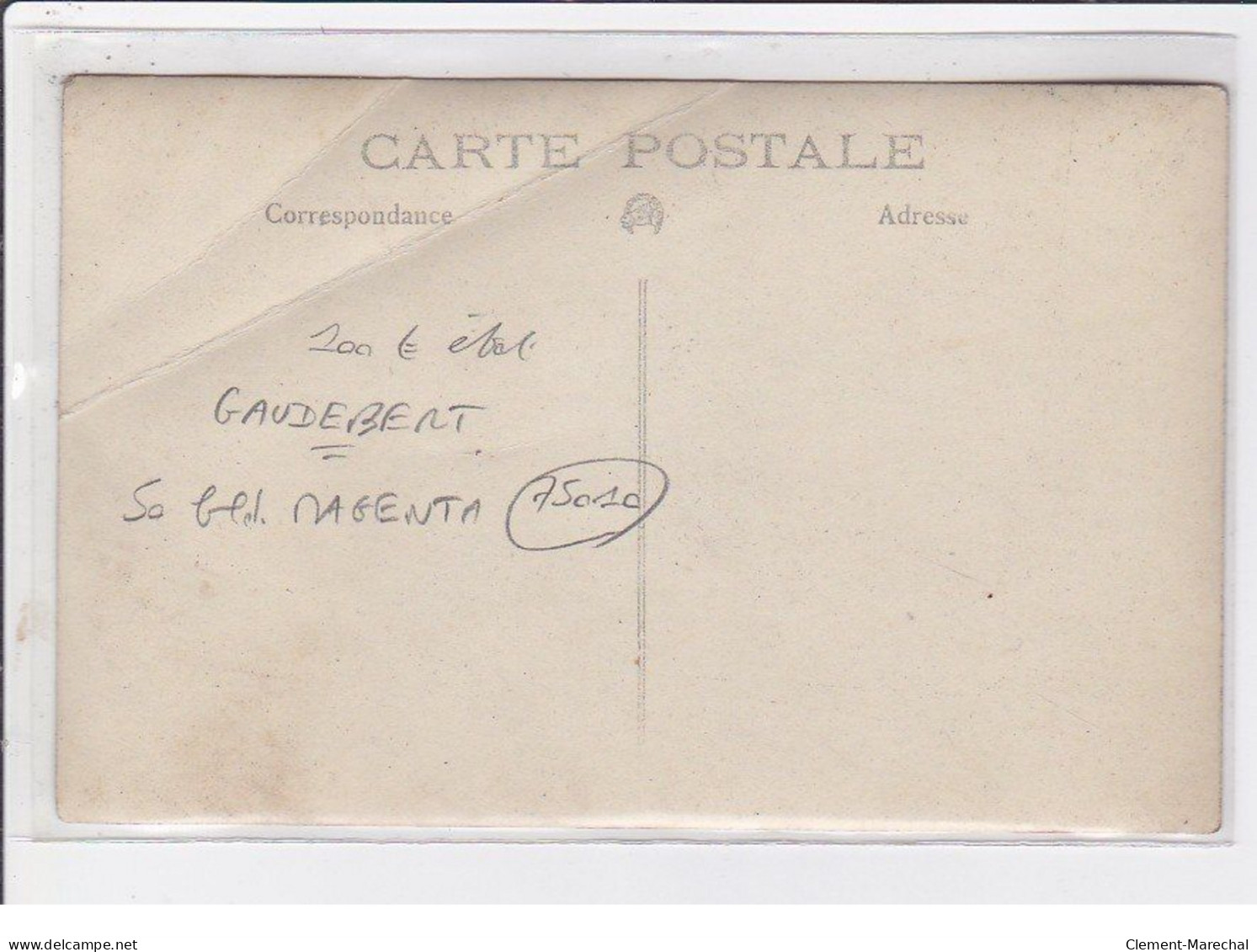 PARIS 10ème : Carte Photo De L'atelier De Fourrures Naturaliste GAUDEBERT (chasse) Au 50 Boulevard Magenta - état - Distrito: 10