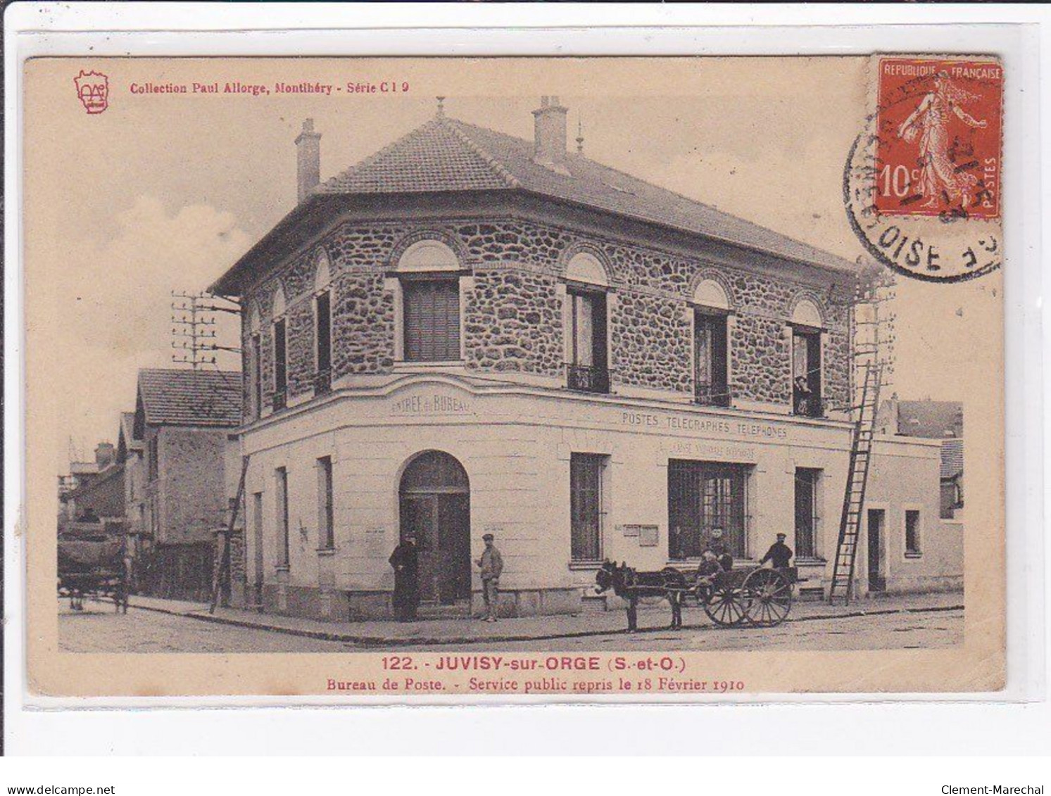 JUVISY Sur ORGE : Inondation 1910 - Bureau De Poste - Service Public Repris Le 18 Février 1910 - Très Bon état - Juvisy-sur-Orge