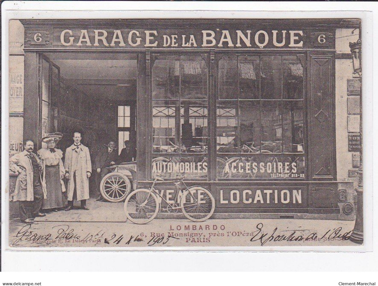 PARIS 2ème : Garage De La Banque Au 6 Rue Monsigny (vélo - Automobile) - Très Bon état - Arrondissement: 02