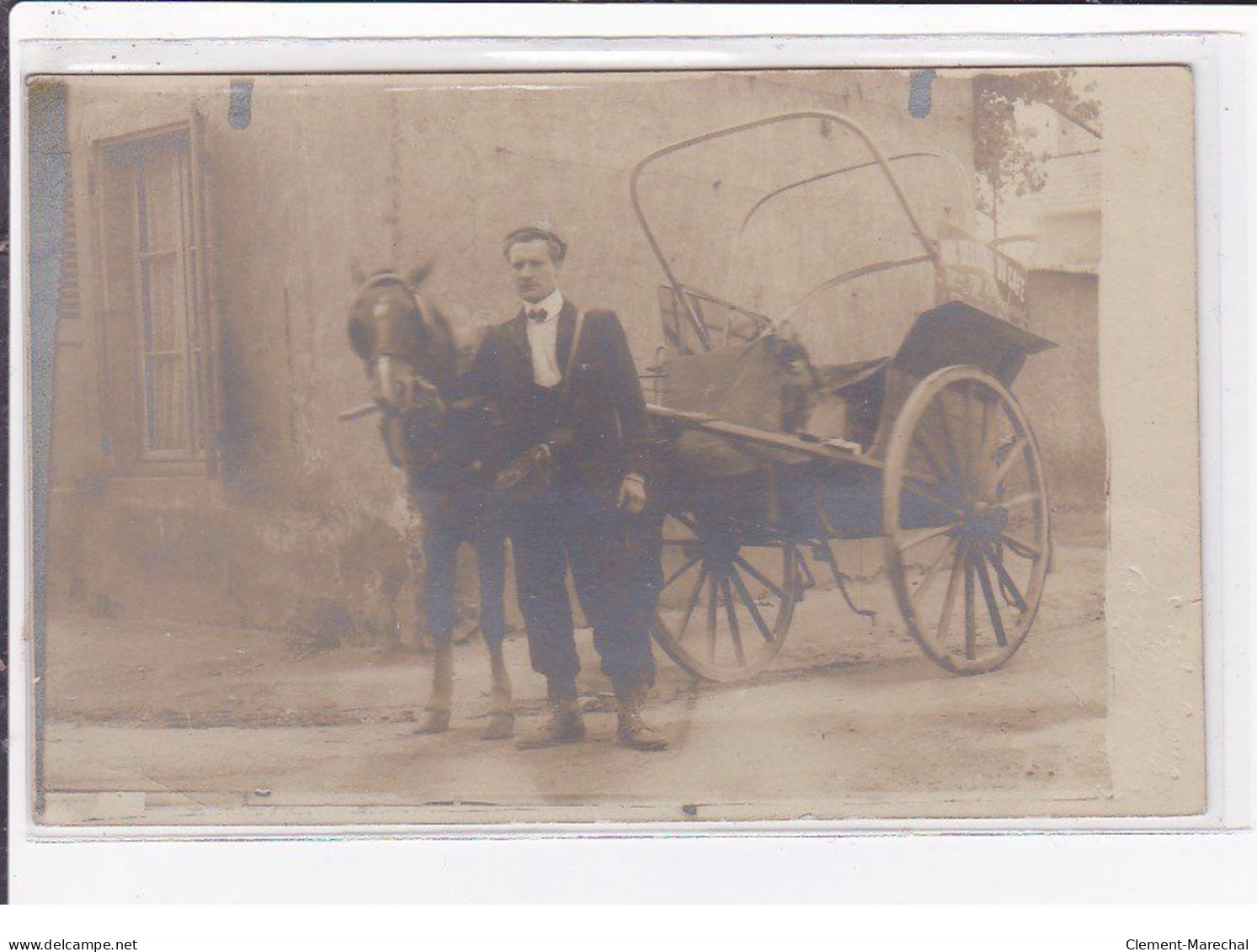 Environs De ROANNE : Carte Photo D'un Attelage De Livraison "au Délice Du Café" (photo Longere) - Très Bon état - Andere & Zonder Classificatie