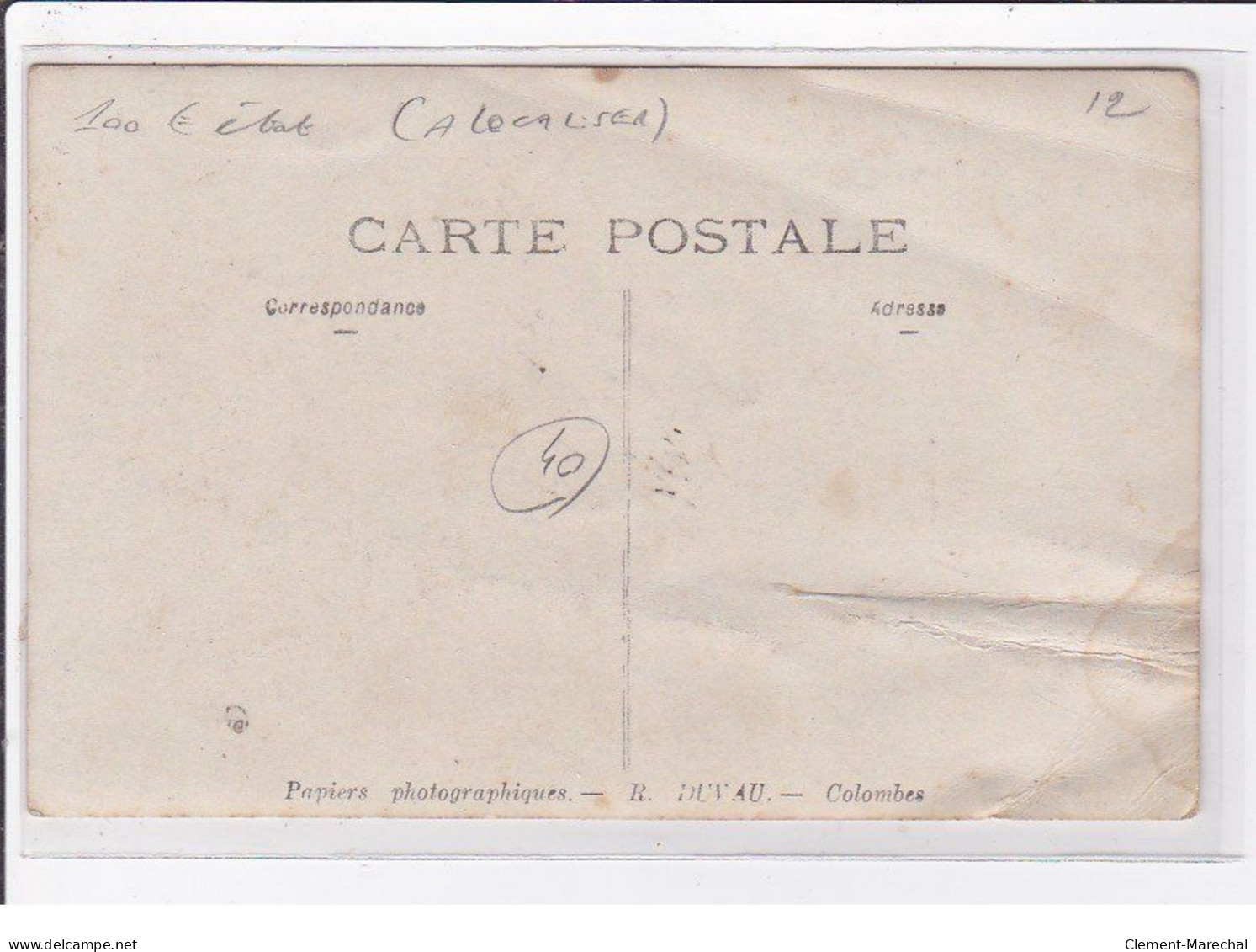 A LOCALISER (certainement Les Landes) : Carte Photo Du Restaurant PRIAN - (restaurateur) état - Sonstige & Ohne Zuordnung