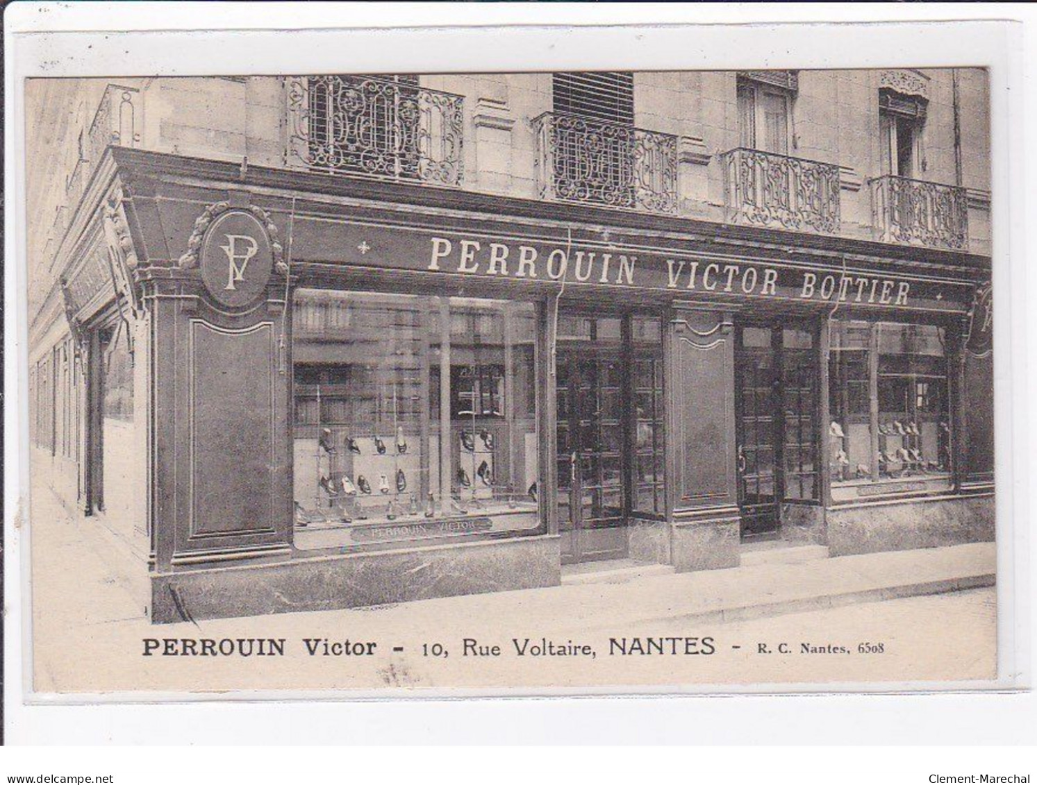 NANTES : Magasin Du Bottier Victor Perrouin (envoyée A Jean Emile LABOUREUR - Peintre) - Très Bon état - Nantes