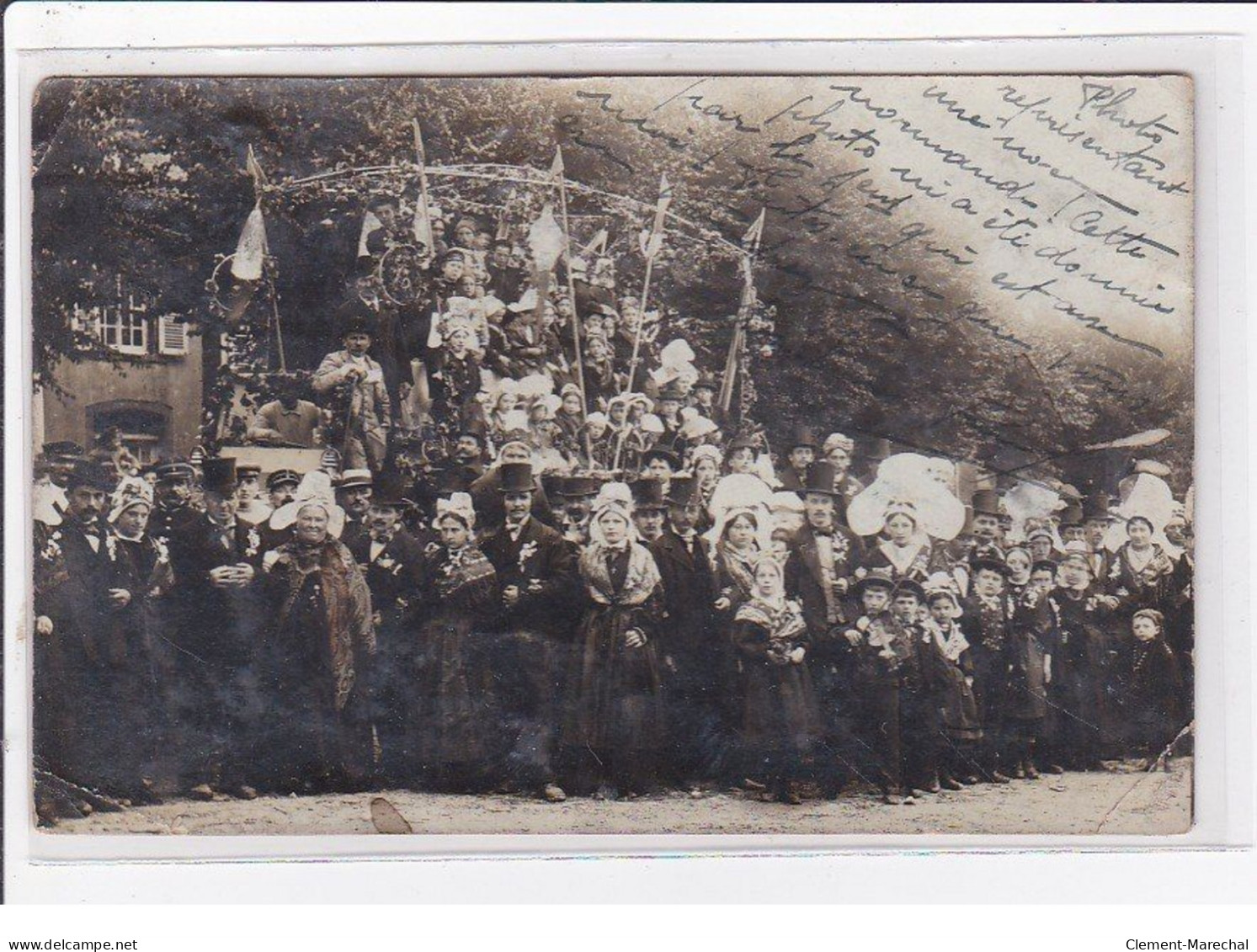 A LOCALISER : Carte Photo D'une Noce Normande En 1917 (mariage) Bon état - Altri & Non Classificati