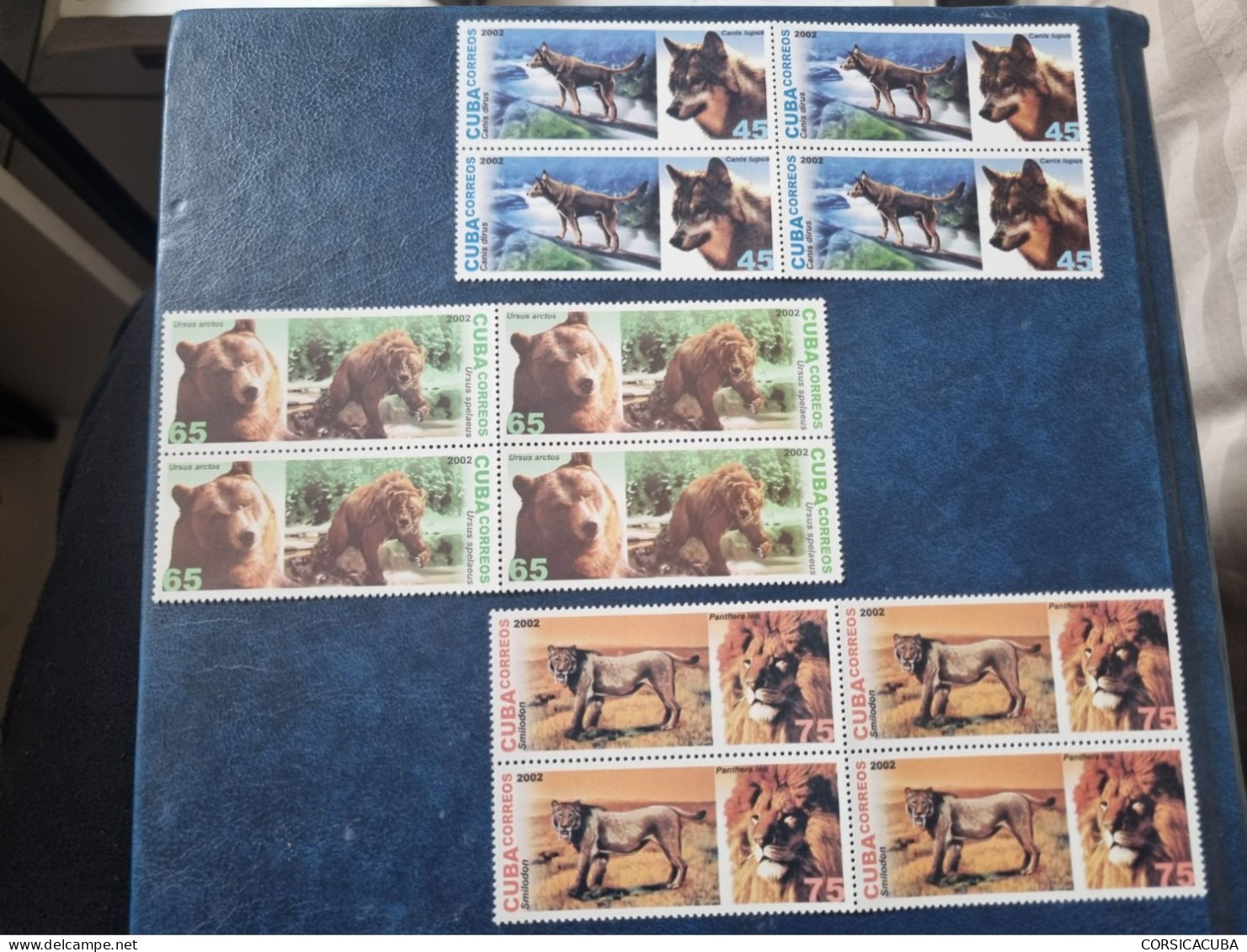 CUBA  NEUF  2002   ANIMALES  PREHISTORICOS  //  PARFAIT  ETAT  //  1er  CHOIX  // Bloc De 4 - Unused Stamps