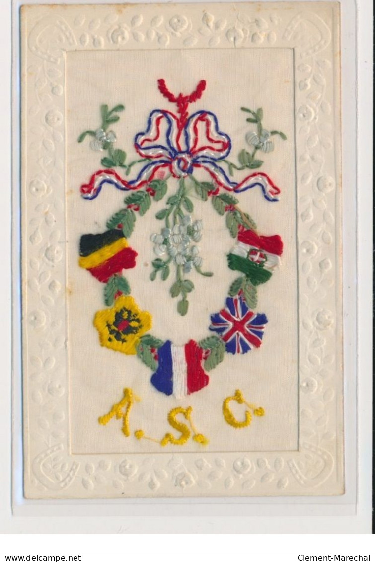 MILITAIRE : Carte Postale Gaufrée A.S.C.(fantaisie - Militaires)- Très Bon état - Regimente