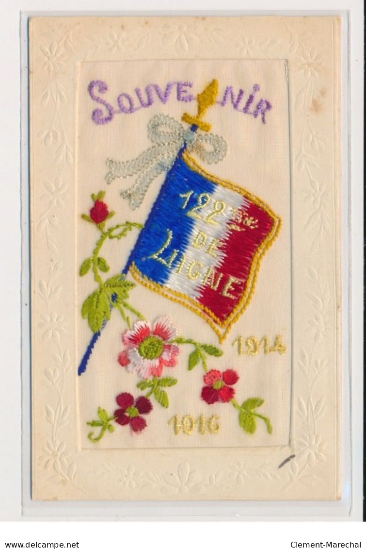 MILITAIRE : Carte Postale Gaufrée Du 122 ème De Ligne (fantaisie - Militaires)- Très Bon état - Regimientos