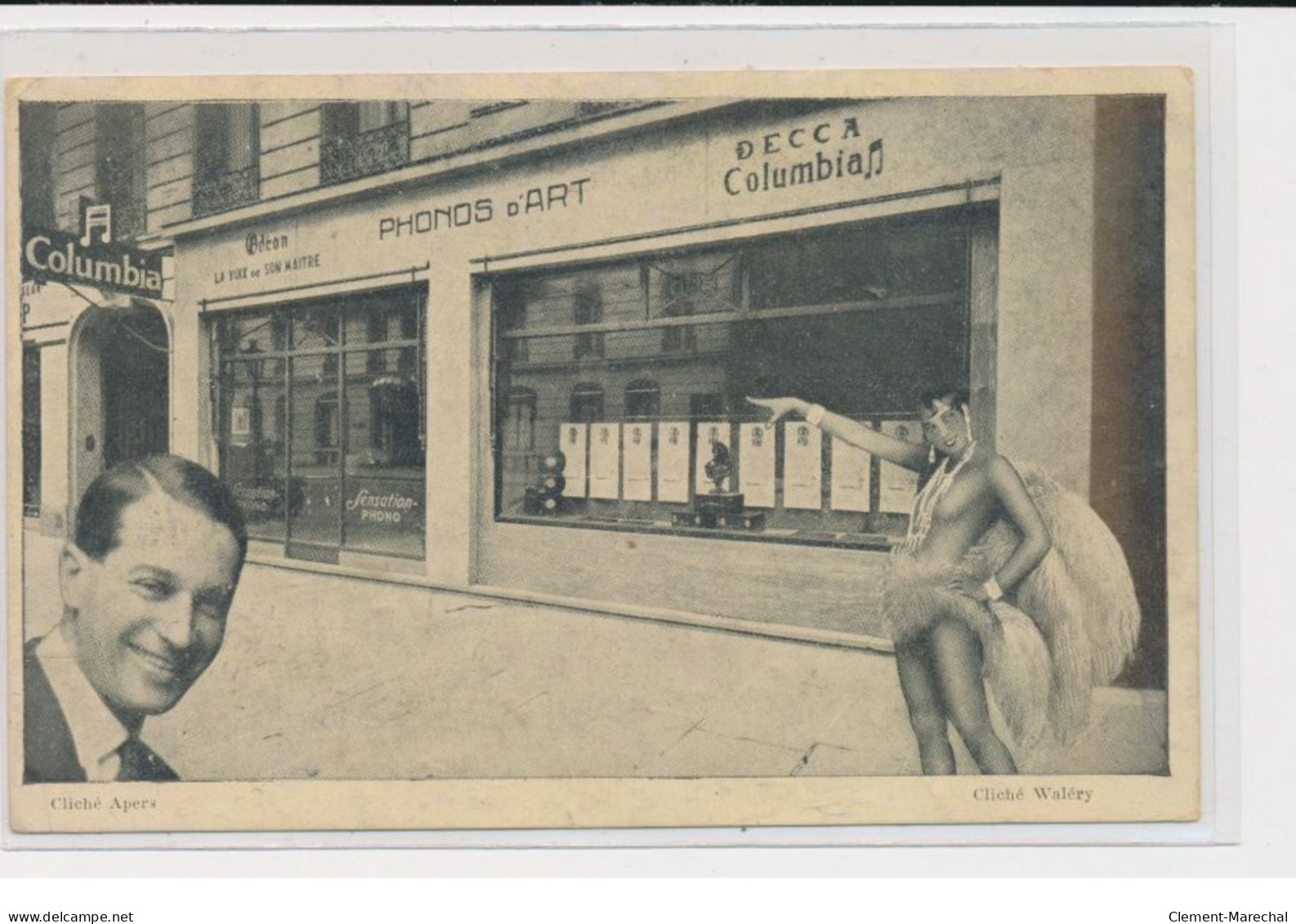 SPECTACLE : Carte Postale - Publicité Pour Le Magasin PHONOS D'ART (Josephine Baker - Photo Montage) - Bon état - Künstler