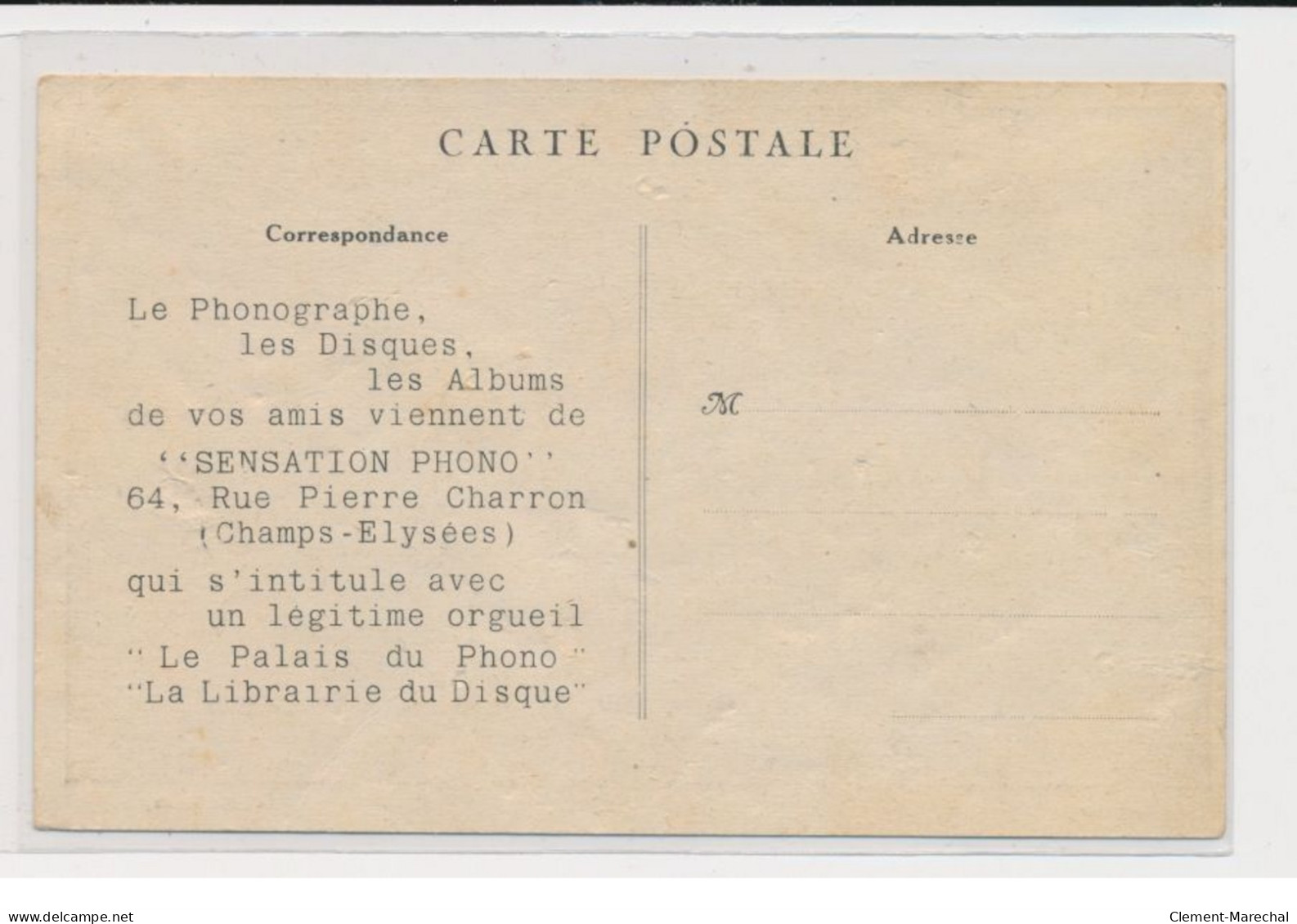 SPECTACLE : Carte Postale - Publicité Pour Le Magasin PHONOS D'ART (Josephine Baker - Photo Montage) - Bon état - Artiesten