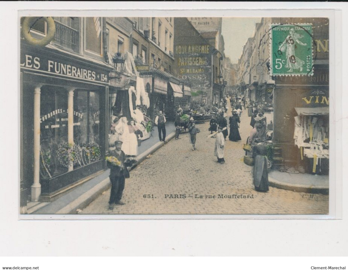 PARIS - La Rue Mouffetard - (rare En Couleur) - 75005 - Très Bon état - Other & Unclassified