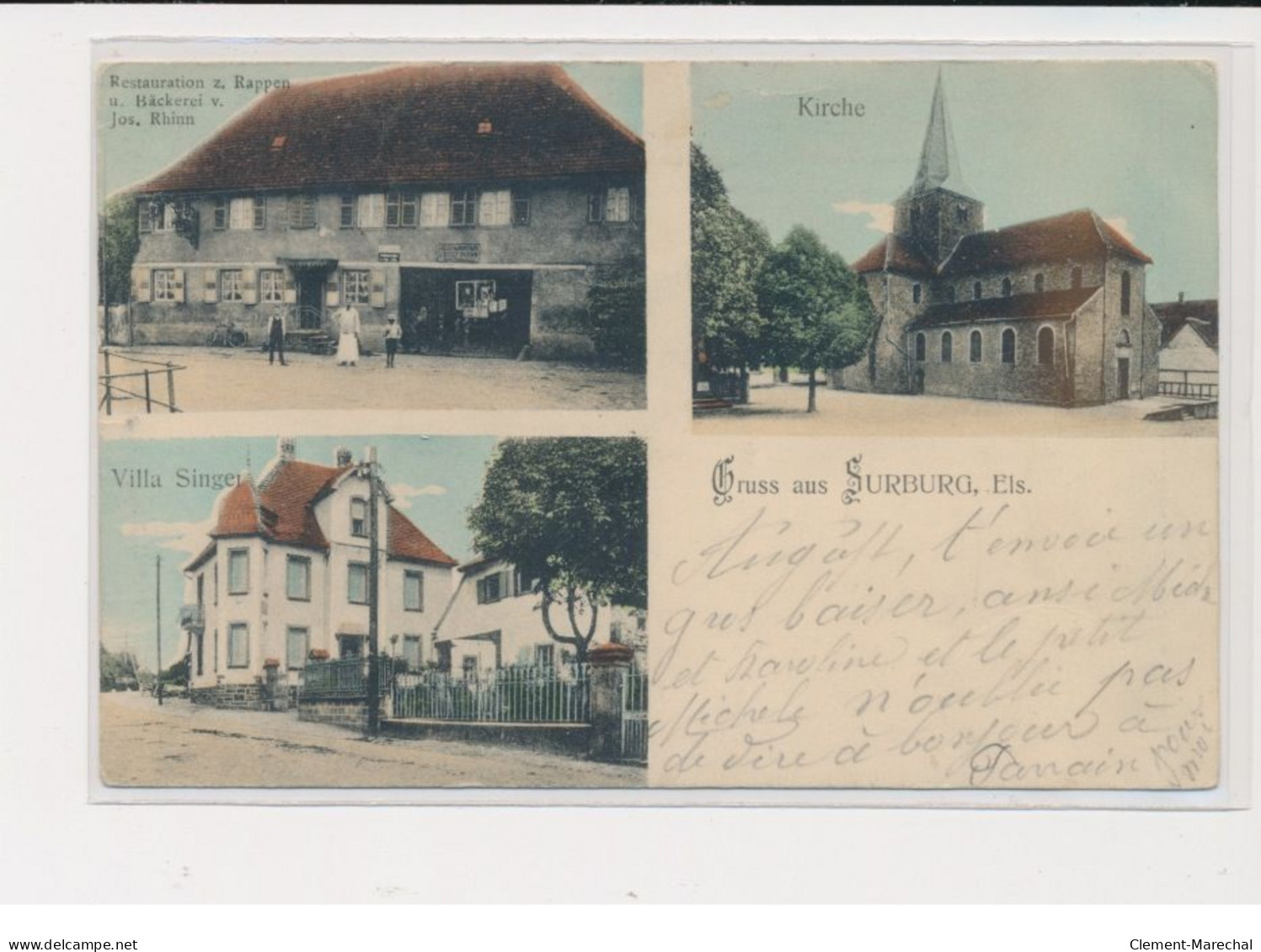 SURBURG - Kirche - Villa Singer - Restauration Z. Rappen - U. Bäckerci - V. Jos. Rhinn - état - Autres & Non Classés