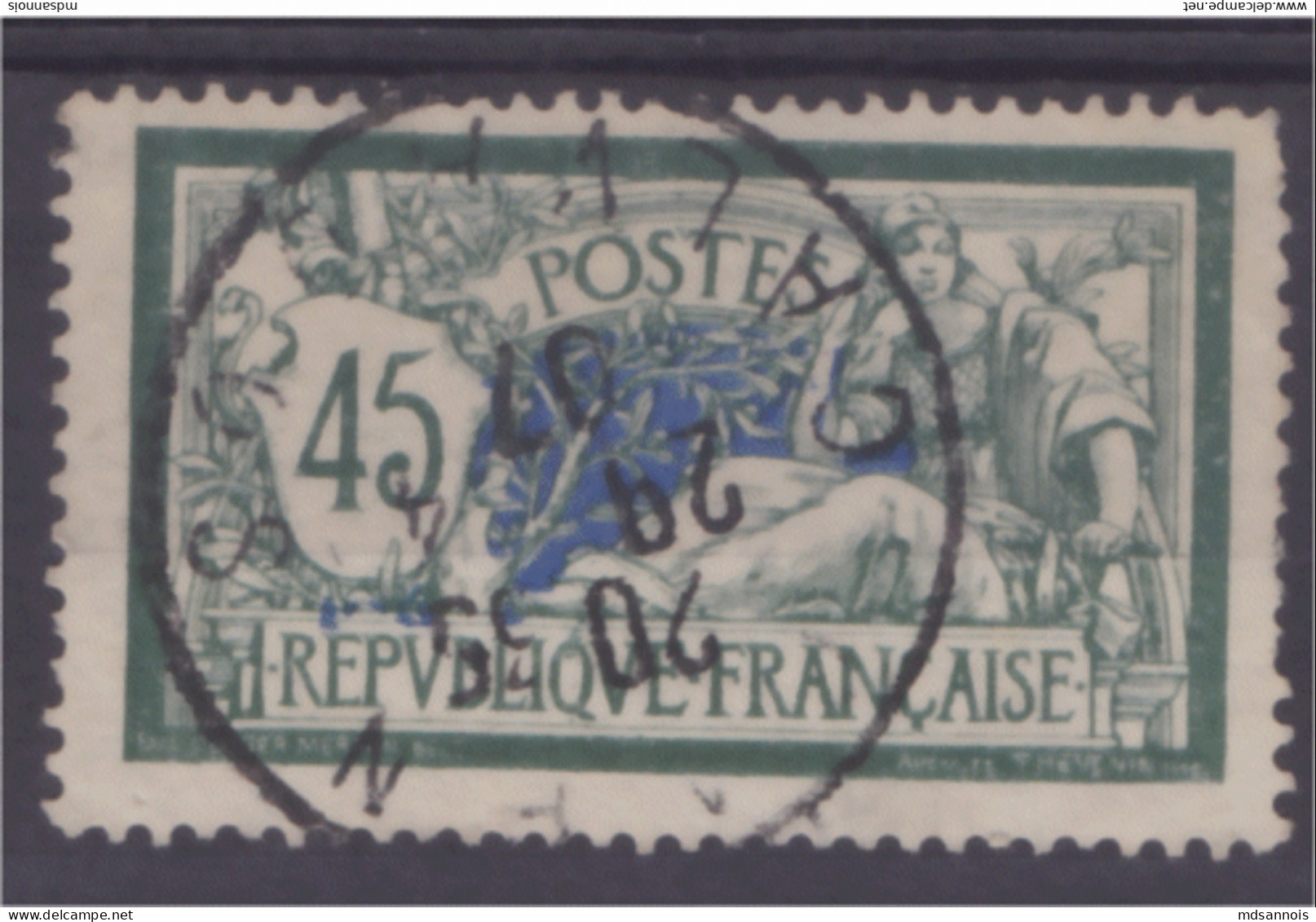 Merson 45c N° 143 Cachet Rond Caen Calvados - Gebraucht