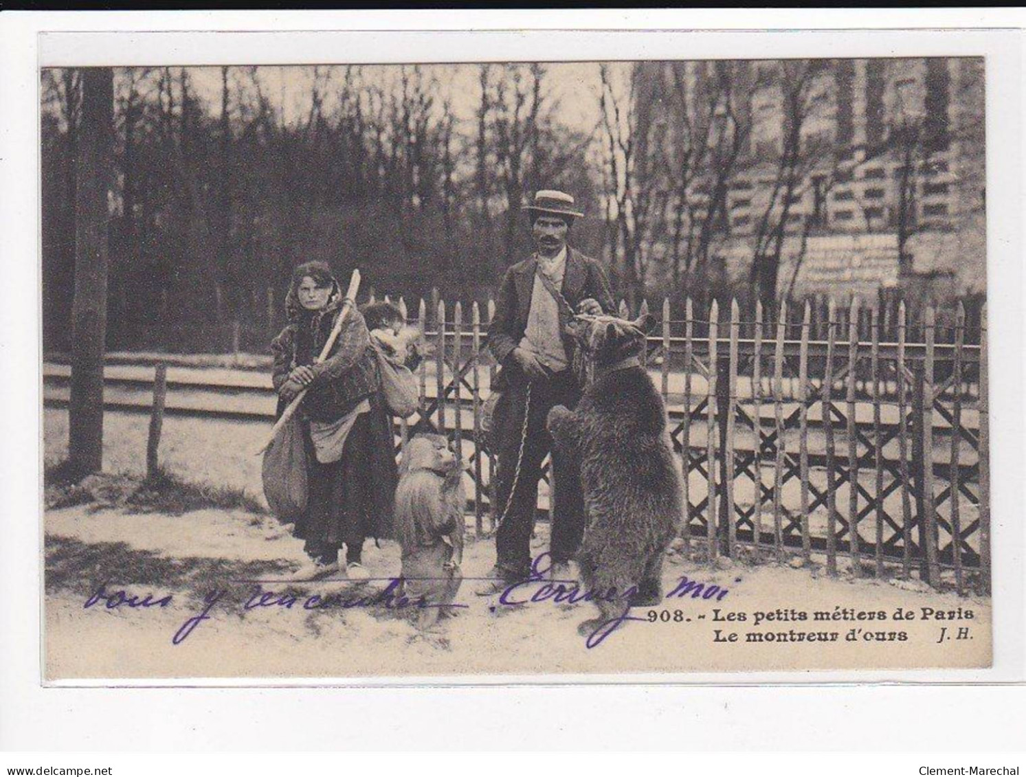 PARIS, Les Petits Métiers J.H, HAUSER : Le Montreur D'Ours - Très Bon état - Artisanry In Paris