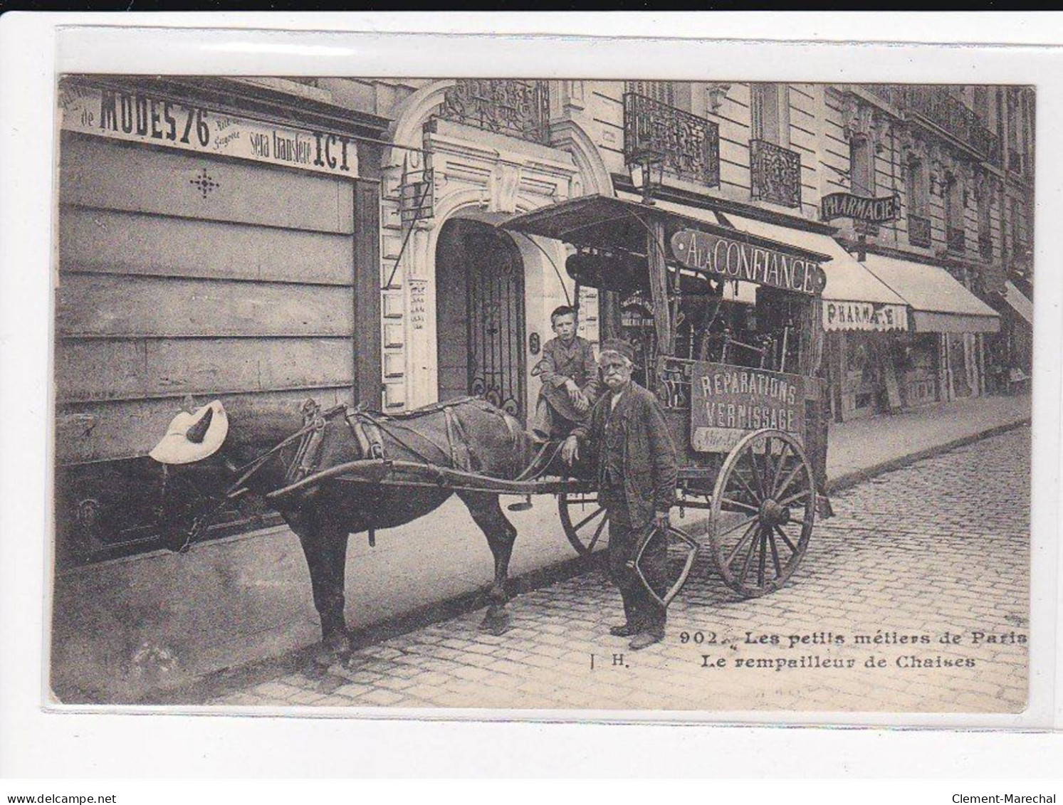 PARIS, Les Petits Métiers J.H, HAUSER : Le Rempailleur De Chaises - Très Bon état - Ambachten In Parijs