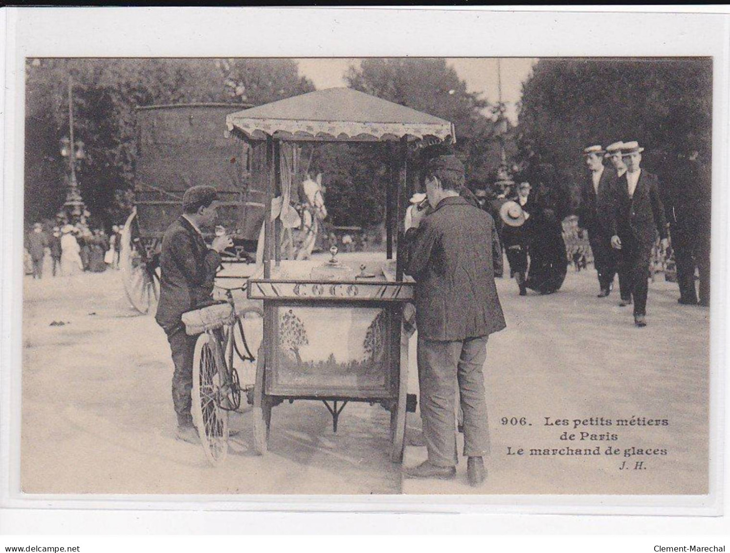 PARIS, Les Petits Métiers J.H, HAUSER : Le Marchand De Glaces - Très Bon état - Petits Métiers à Paris