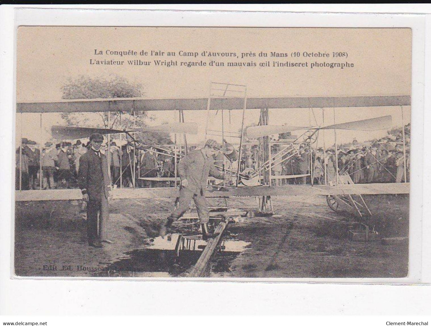 AUVOURS : La Conquête De L'air, L'aviatieur Wilbur Wright Regarde Le Photographe - Très Bon état - Sonstige & Ohne Zuordnung