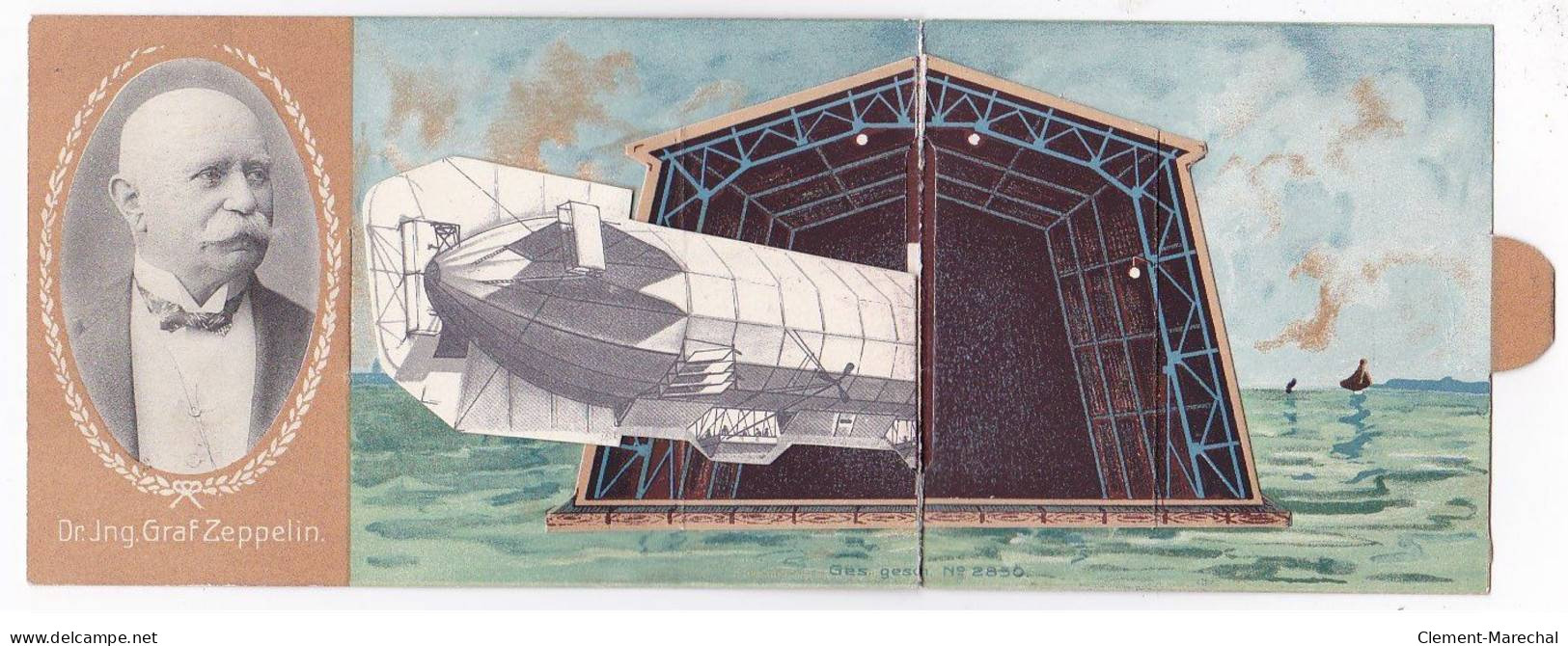 FANTAISIE - SYSTEME : Carte Postale GRAF ZEPPELIN (aviation - Dirigeable - Catastrophe) - Très Bon état - Móviles (animadas)