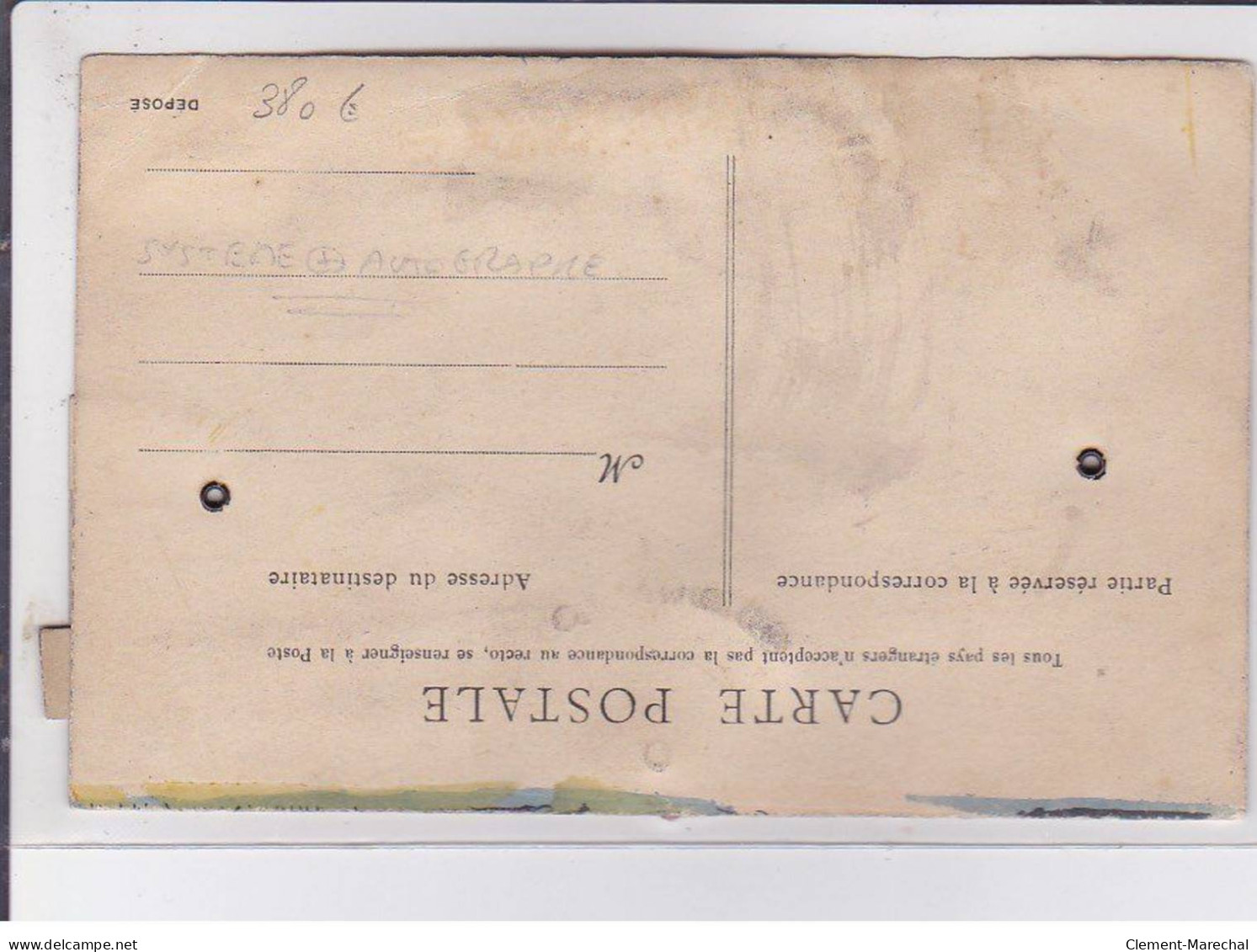 FANTAISIE - SYSTEME : Carte Postale Avec L'autographe De FARMAN (Aviation - Pilote) -  Bon état - Mechanical