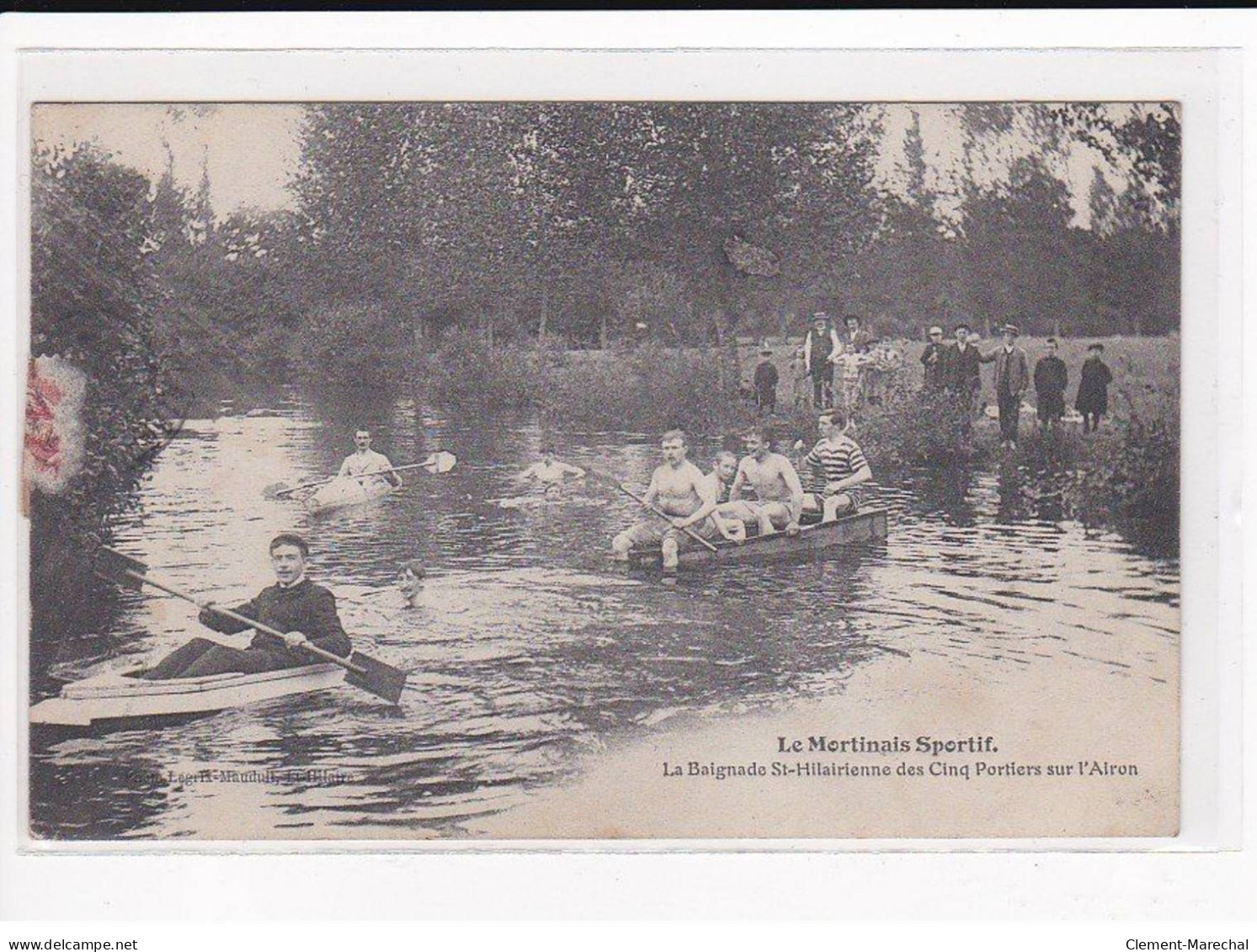 ST-HILAIRE : Le Mortinais Sportif, La Baignade Des Cinq Portiers Sur L'Airon - état - Saint Hilaire Du Harcouet