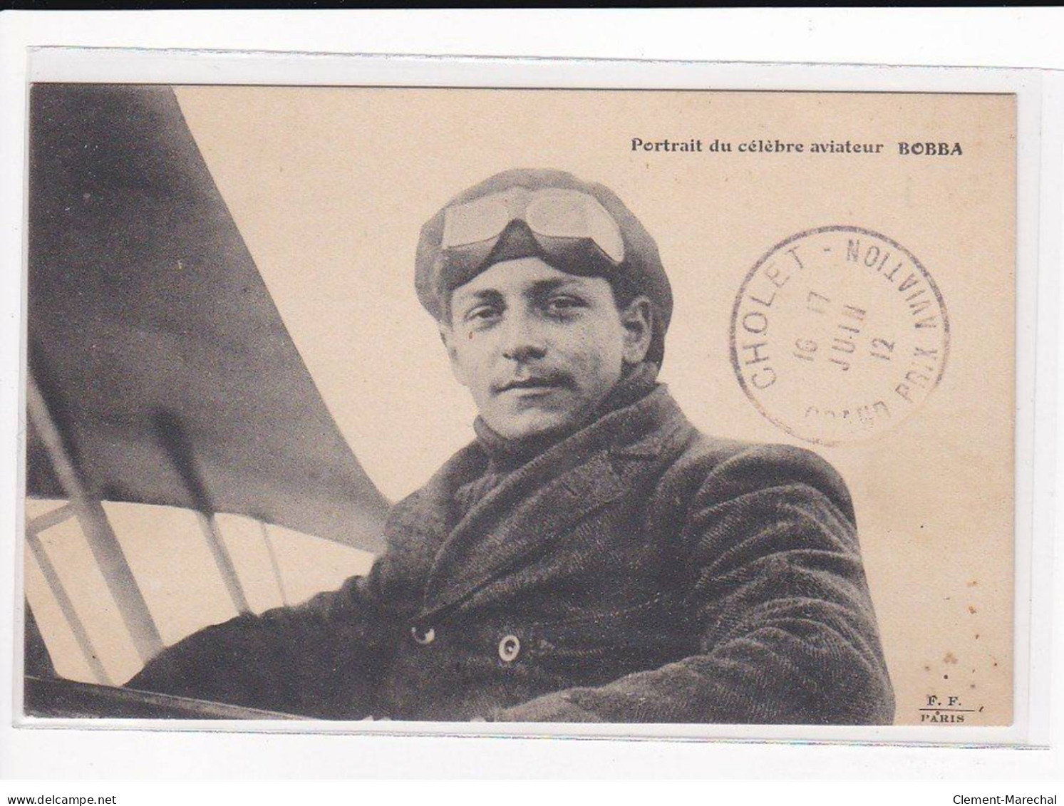 CHOLET : Portrait Du Célèbre Aviateur BOBBA, Cachet - Très Bon état - Cholet