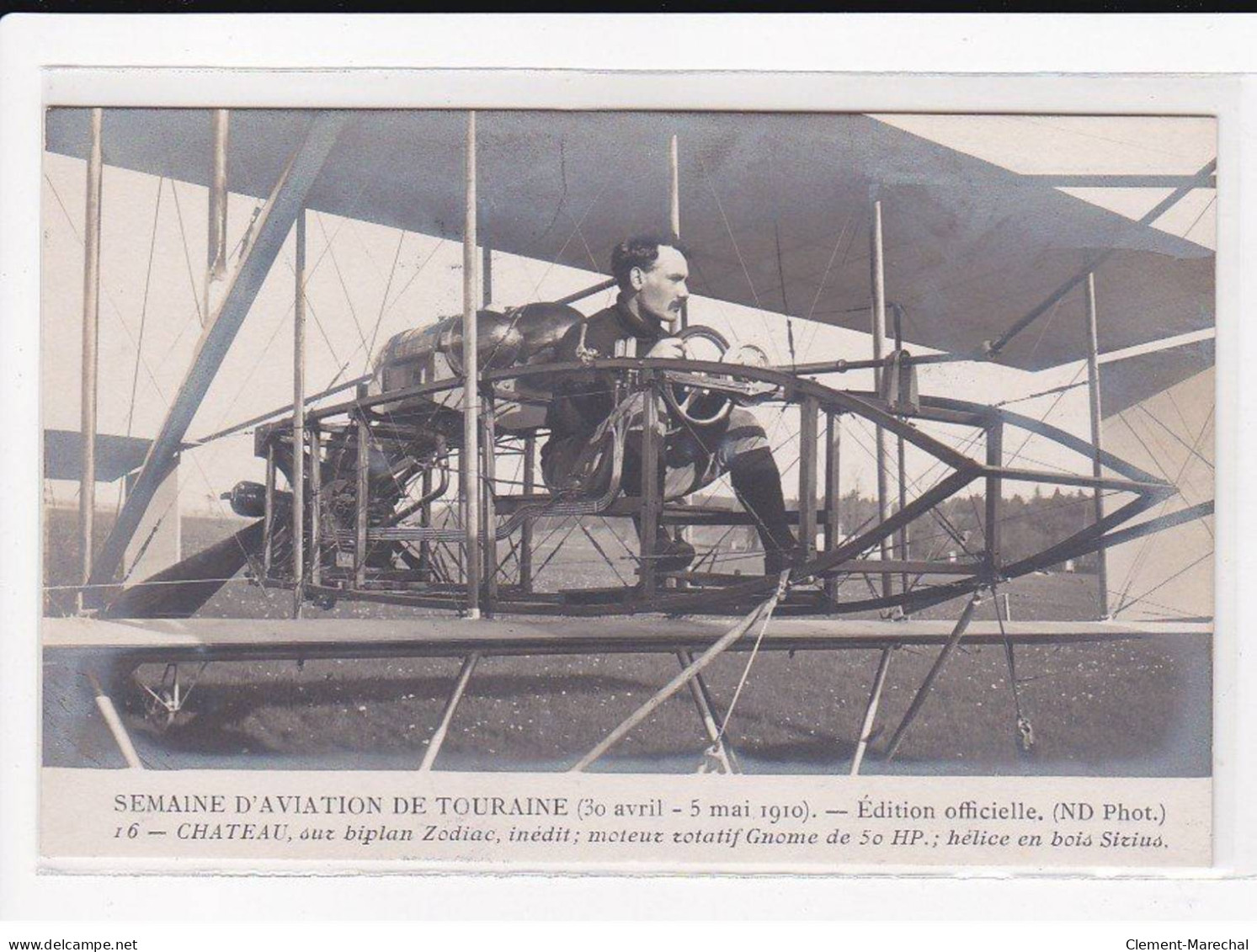 Semaine D'aviation De Touraine, CHATEAU, Au Biplan Zodiac - Très Bon état - Altri & Non Classificati