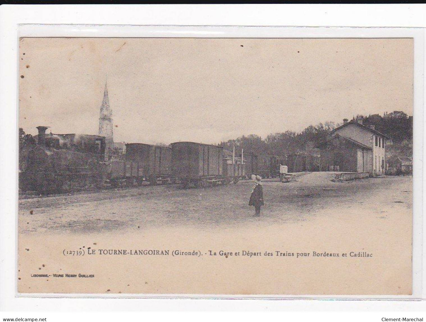 LE TOURNE-LANGOIRAN : La Gare Et Départ Des Trains Pour Bordeaux Et Cadillac - Très Bon état - Other & Unclassified