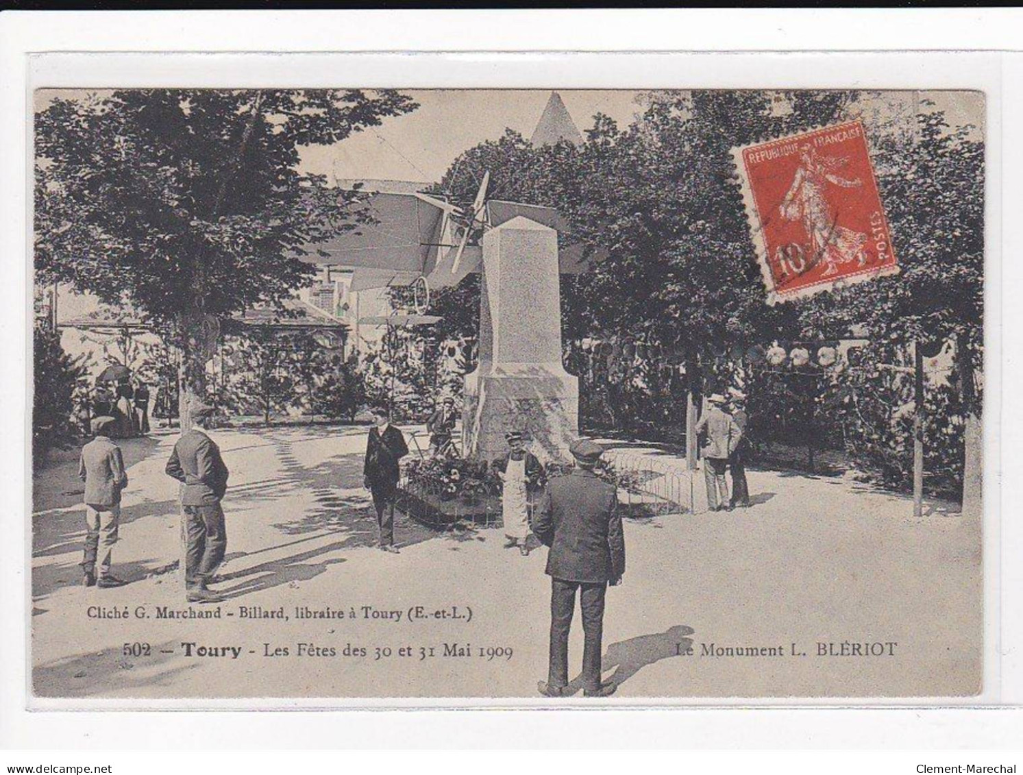 TOURY : Les Fêtes Des 30 Et 31 Mai 1909, Le Monument L. Blériot, Aviation - état - Sonstige & Ohne Zuordnung