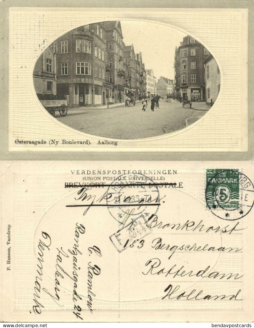 Denmark, AALBORG ÅLBORG, Østeraagade, Ny Boulevard (1913) Embossed Postcard - Danemark