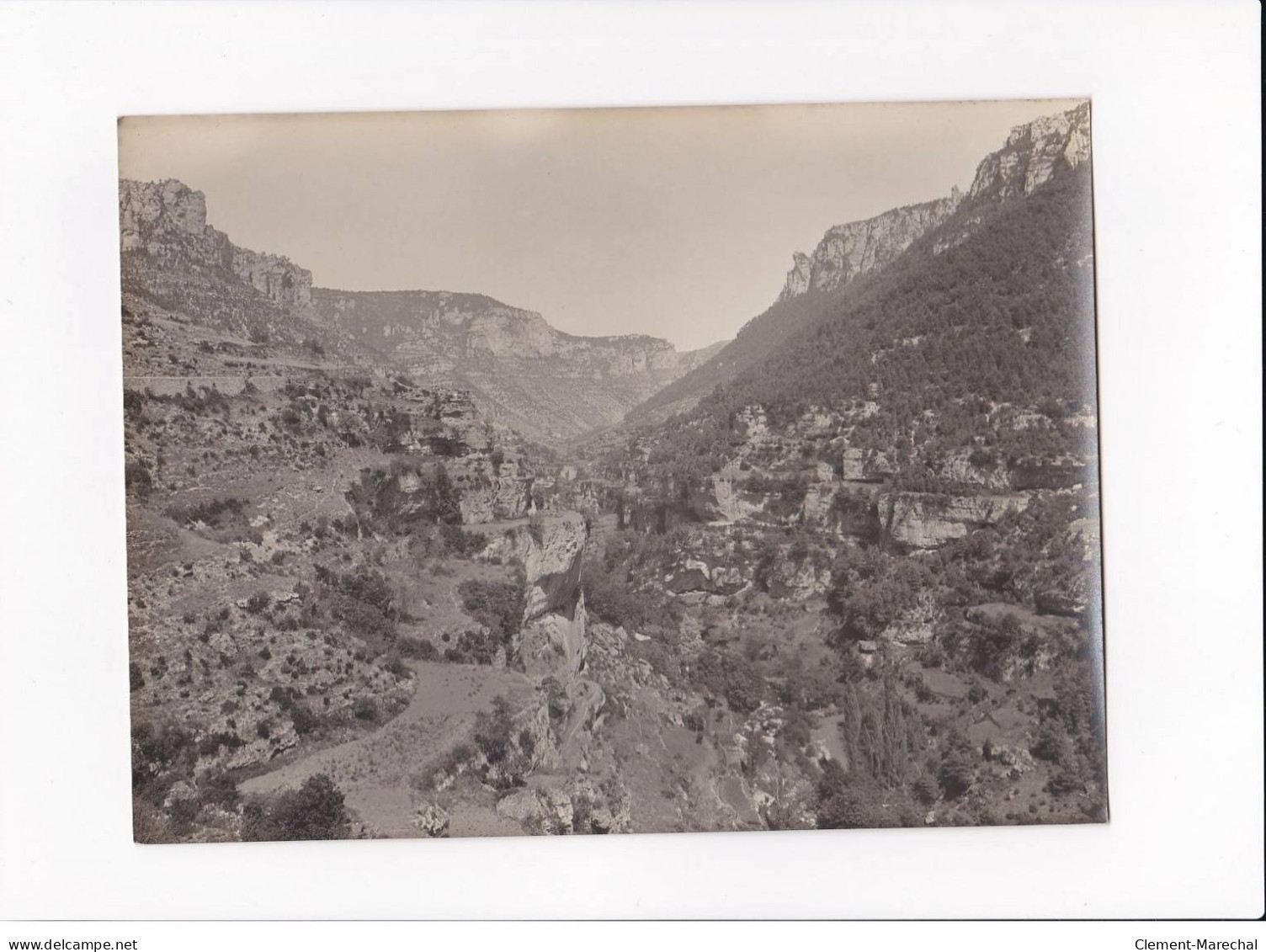 AVEYRON, Peyreleau, La Joute En Amont Des Terrasses, Photo Auclair-Melot, Environ 23x17cm Années 1920-30 - Très Bon état - Orte