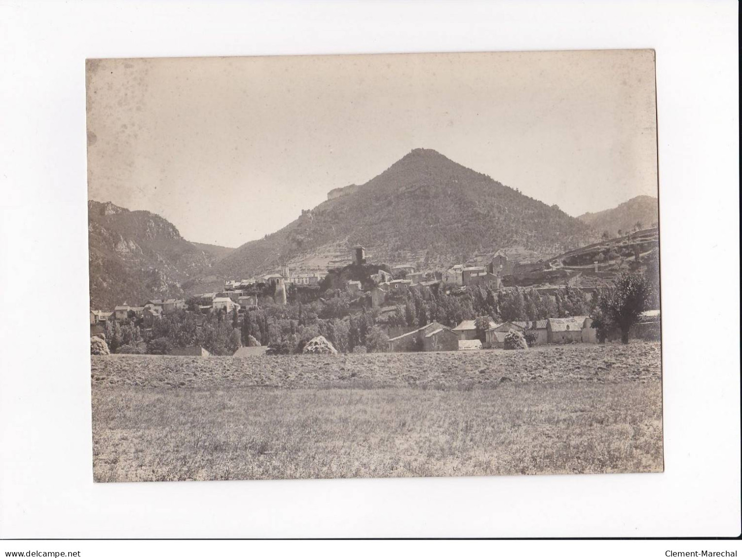 AVEYRON, Peyreleau, Vue Générale Prise Du Rozier, Photo Auclair-Melot, Environ 23x17cm Années 1920-30 - Très Bon état - Orte