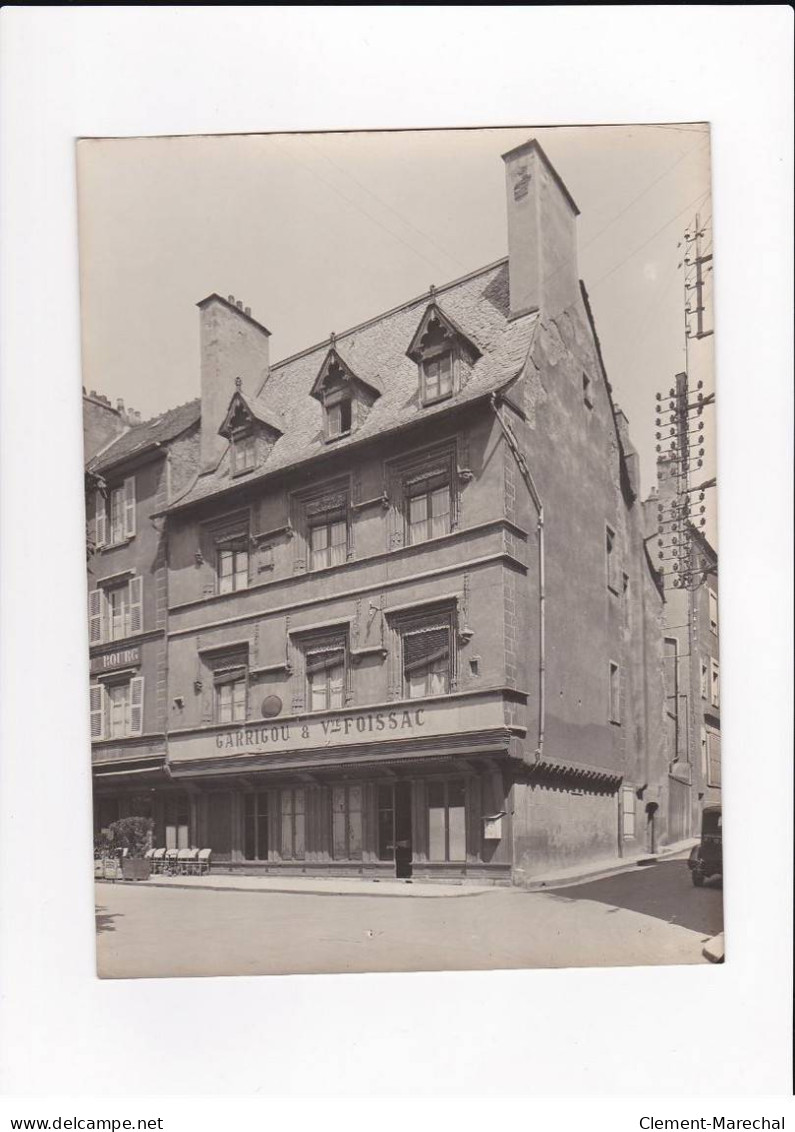 AVEYRON, Rodez, Vieille Maison Place Du Bourg, Photo Auclair-Melot, Environ 23x17cm Années 1920-30 - Très Bon état - Orte