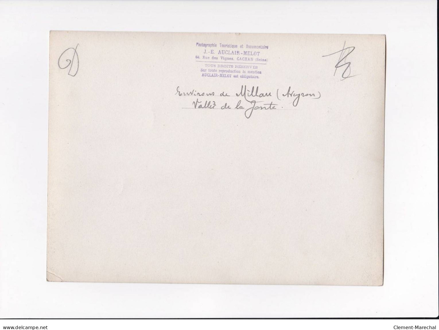 AVEYRON, Millau, Vallée De La Jonte, Photo Auclair-Melot, Environ 23x17cm Années 1920-30 - Très Bon état - Orte