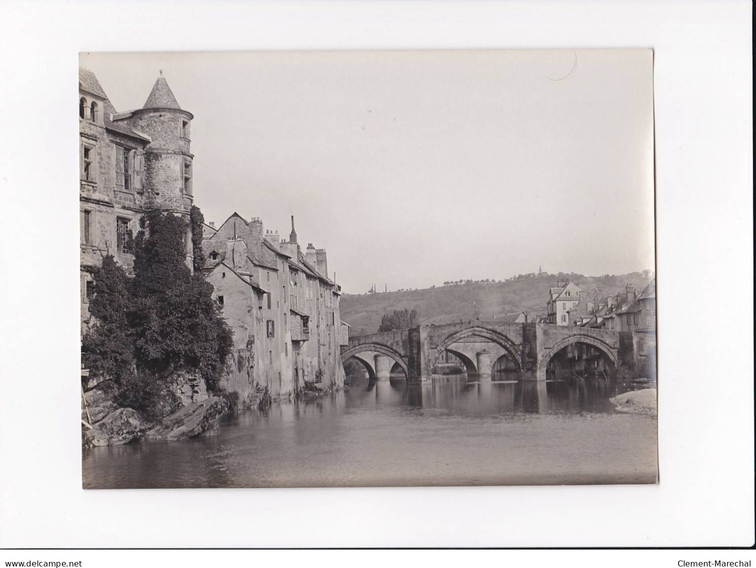 AVEYRON, Espalion, Bords Du Lot, Photo Auclair-Melot, Environ 23x17cm Années 1920-30 - Très Bon état - Orte