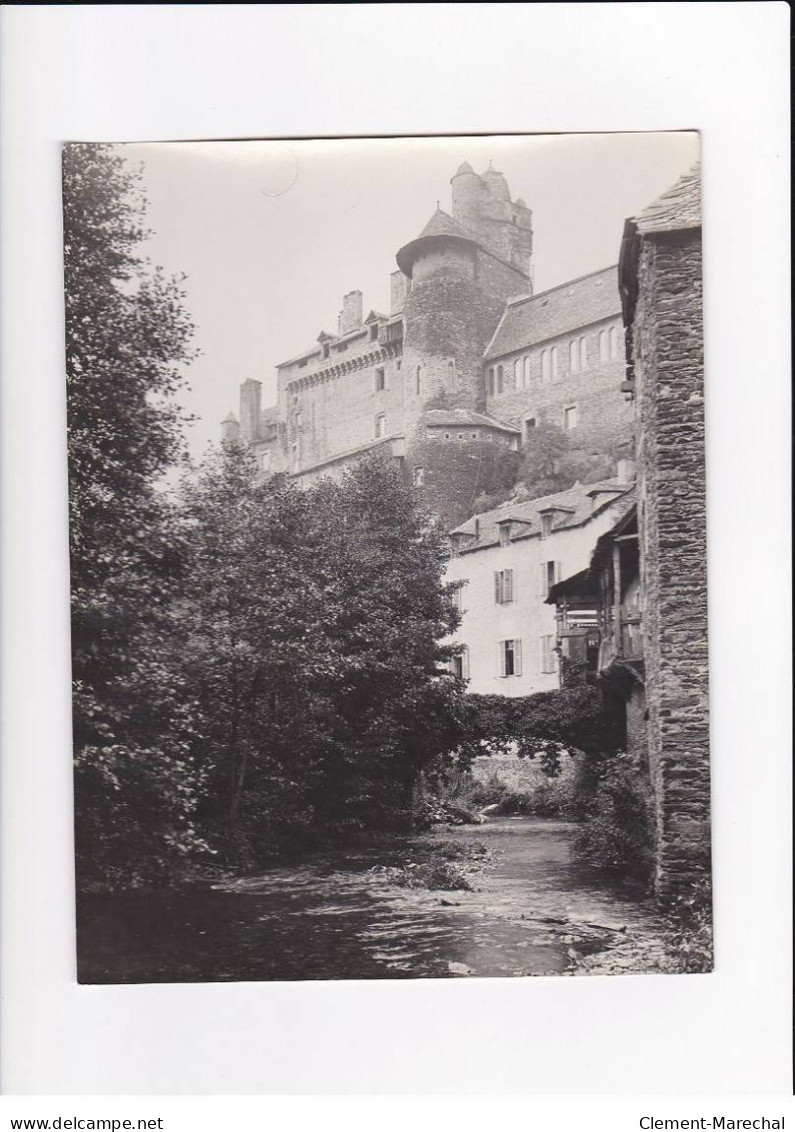 AVEYRON, Estaing, Le Château Et La Coussanne, Photo Auclair-Melot, Environ 23x17cm Années 1920-30 - Très Bon état - Lugares