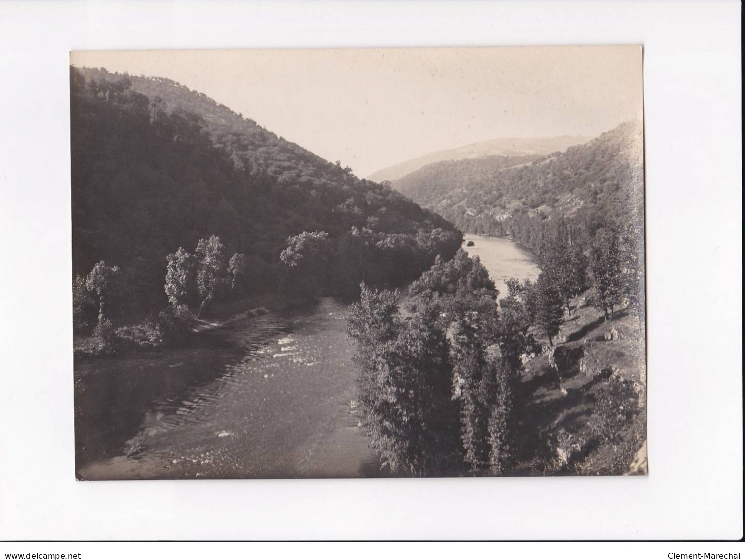 AVEYRON, Entraygues, Vallée De La Truyère En Amont, Photo Auclair-Melot, Environ 23x17cm Années 1920-30 - Très Bon état - Lieux