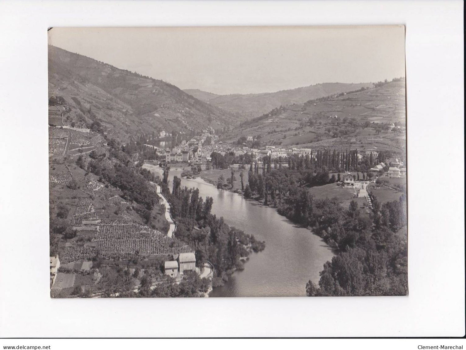 AVEYRON, Entraygues, Vue Panoramique, Photo Auclair-Melot, Environ 23x17cm Années 1920-30 - Très Bon état - Places