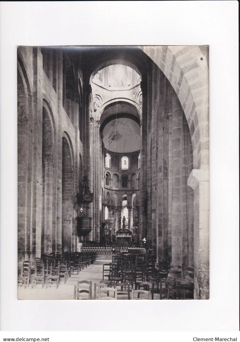 AVEYRON, Conques, Intérieur De L'église Ste-Foy, Photo Auclair-Melot, Environ 23x17cm Années 1920-30 - Très Bon état - Orte