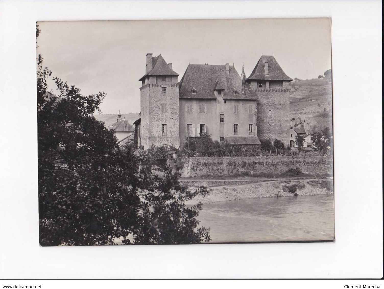 AVEYRON, Entraygues, Le Château, Photo Auclair-Melot, Environ 23x17cm Années 1920-30 - Très Bon état - Orte