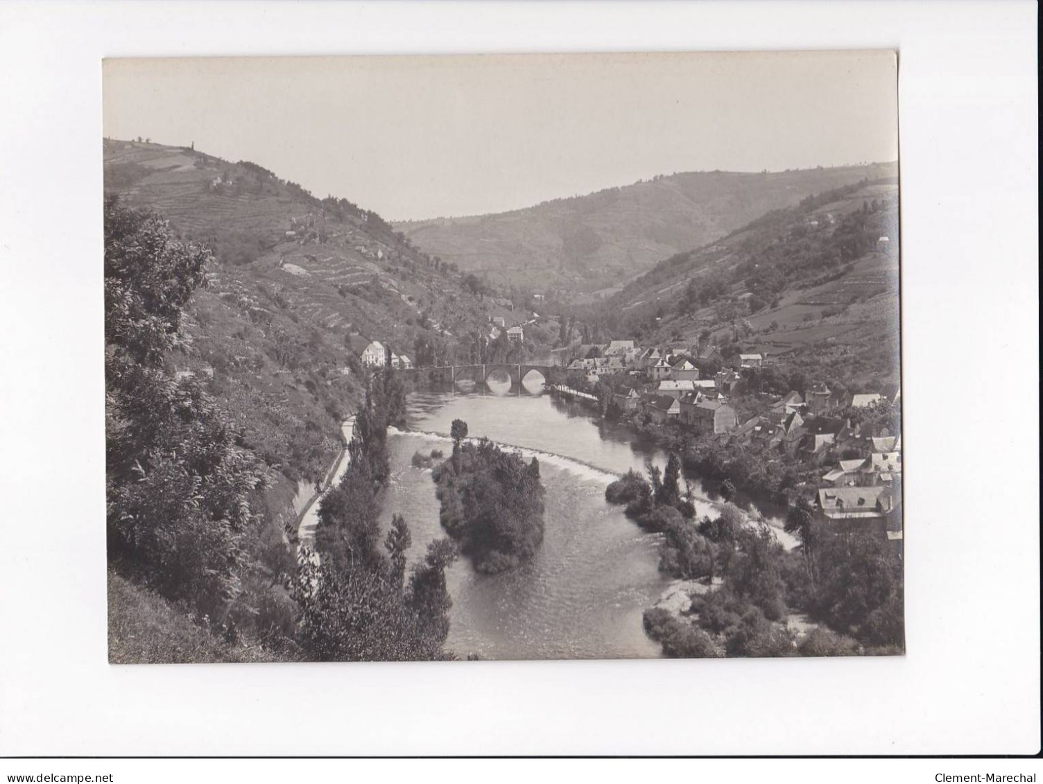AVEYRON, Entraygues, Vallée De La Truyère, Photo Auclair-Melot, Environ 23x17cm Années 1920-30 - Très Bon état - Lieux