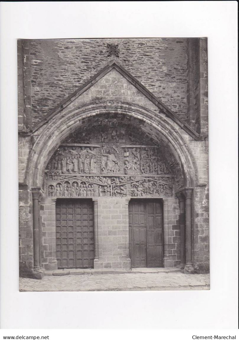 AVEYRON, Conques, Portail De L'église Ste-Foy, Photo Auclair-Melot, Environ 23x17cm Années 1920-30 - Très Bon état - Lugares