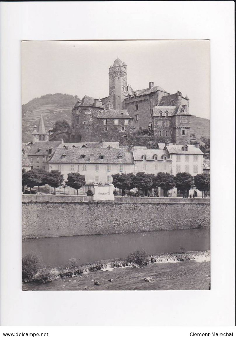 AVEYRON, Estaing, Le Château Et Le Lot, Photo Auclair-Melot, Environ 23x17cm Années 1920-30 - Très Bon état - Luoghi