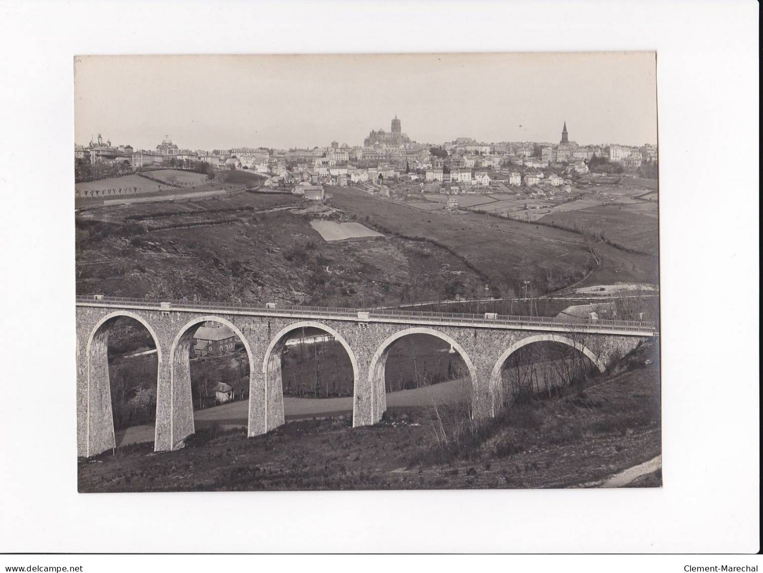 AVEYRON, Rodez, Vue Panoramique Et Viaduc, Photo Auclair-Melot, Environ 23x17cm Années 1920-30 - Très Bon état - Places