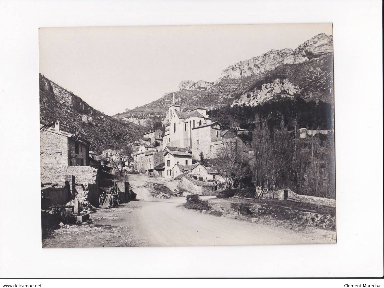 AVEYRON, Le Monna, Vue Du Village, Photo Auclair-Melot, Environ 23x17cm Années 1920-30 - Très Bon état - Lugares