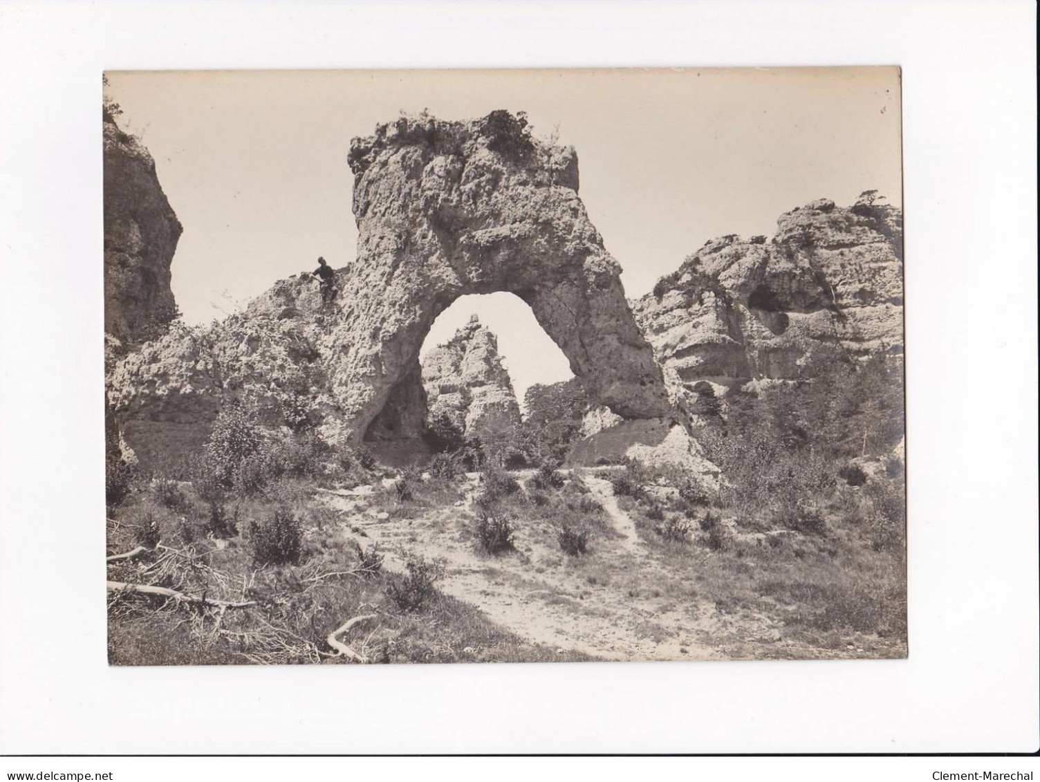 AVEYRON, Montpellier-le-Vieux, Porte De Meyène, Photo Auclair-Melot, Environ 23x17cm Années 1920-30 - Très Bon état - Orte