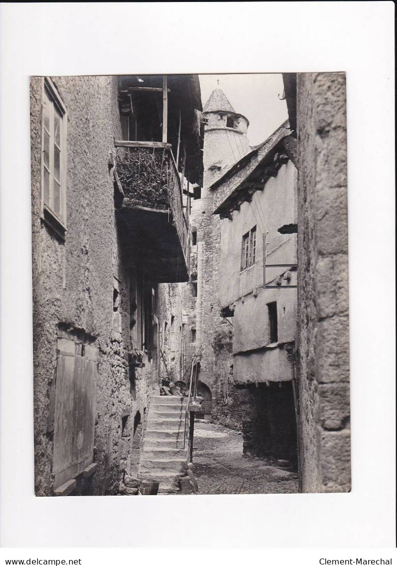 AVEYRON, Saint-Côme, Une Ruelle Pittoresque, Photo Auclair-Melot, Environ 23x17cm, Années 1920-30 - Très Bon état - Lugares