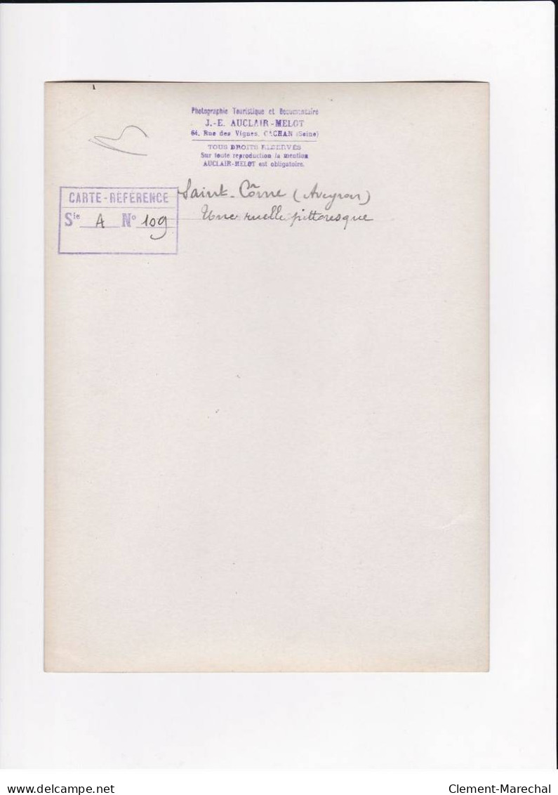 AVEYRON, Saint-Côme, Une Ruelle Pittoresque, Photo Auclair-Melot, Environ 23x17cm, Années 1920-30 - Très Bon état - Luoghi
