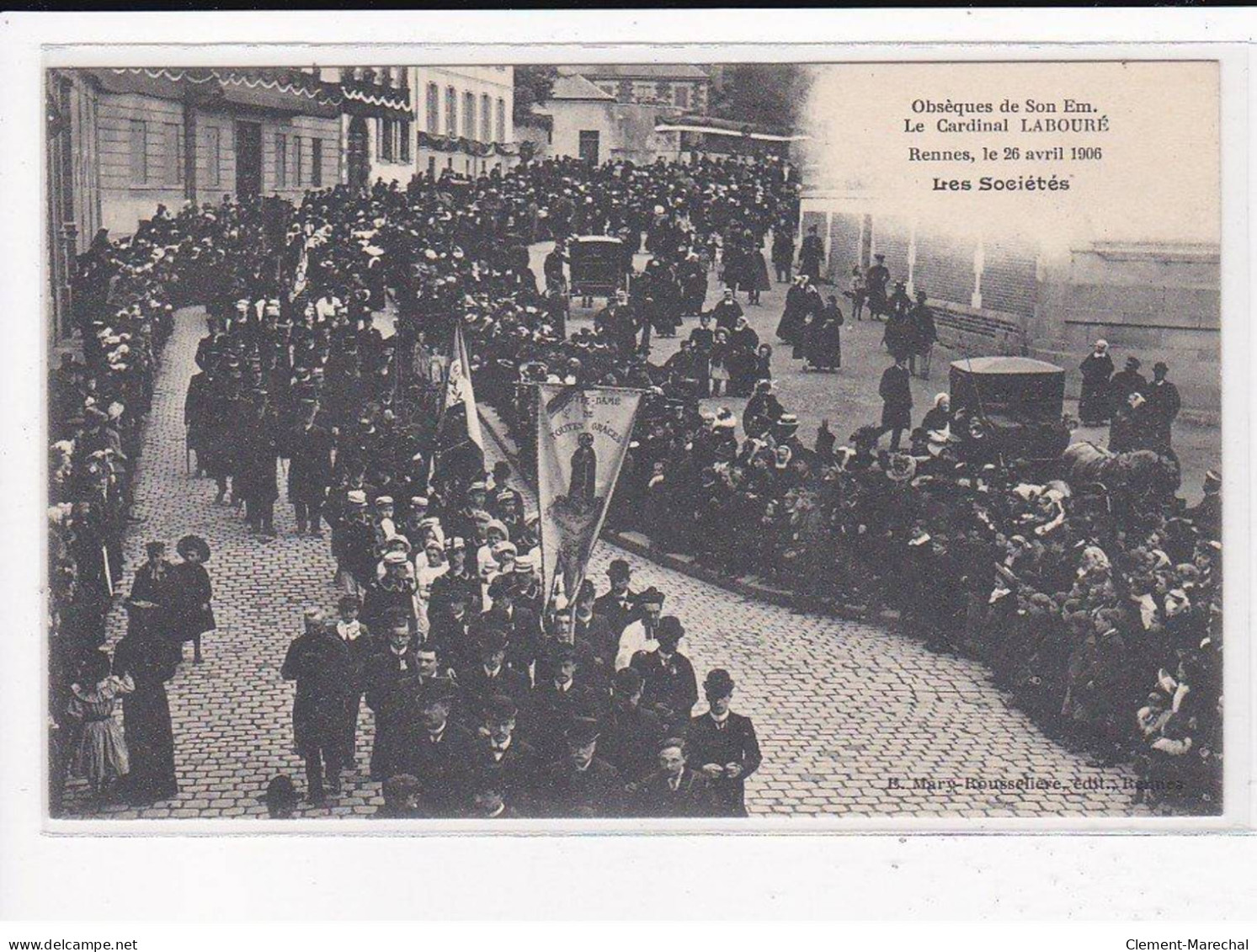 RENNES : Obsèques De Son éminence, Le Cardinal Labouré, 26 Avril 1906, Lot De 10 Cartes Postales - Très Bon état - Rennes