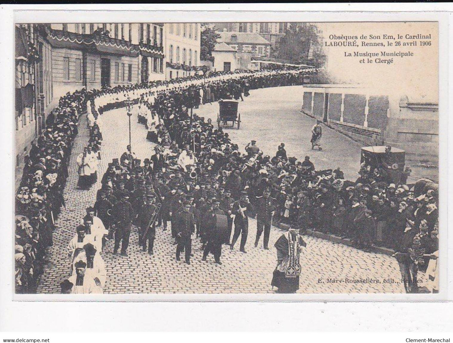 RENNES : Obsèques de Son éminence, le cardinal Labouré, 26 Avril 1906, Lot de 10 cartes postales - très bon état