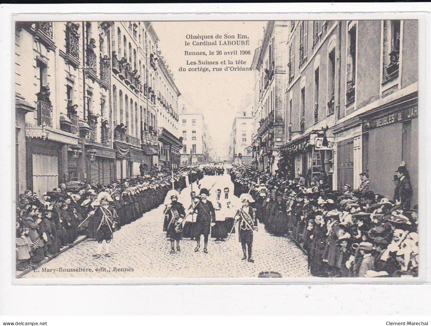 RENNES : Obsèques de Son éminence, le cardinal Labouré, 26 Avril 1906, Lot de 10 cartes postales - très bon état