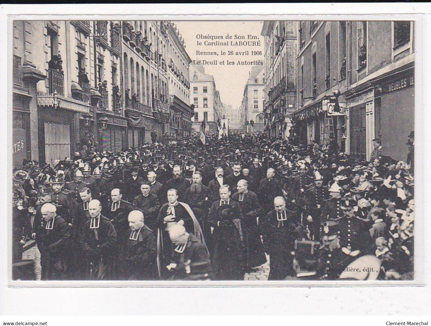 RENNES : Obsèques de Son éminence, le cardinal Labouré, 26 Avril 1906, Lot de 10 cartes postales - très bon état