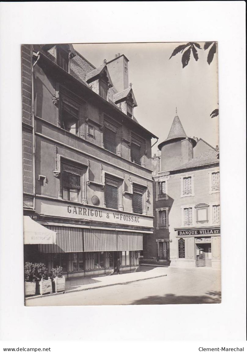 AVEYRON, Rodez, Vieille Maison Place Du Bourg, Photo Auclair-Melot, Environ 23x17cm Années 1920-30 - Très Bon état - Lieux